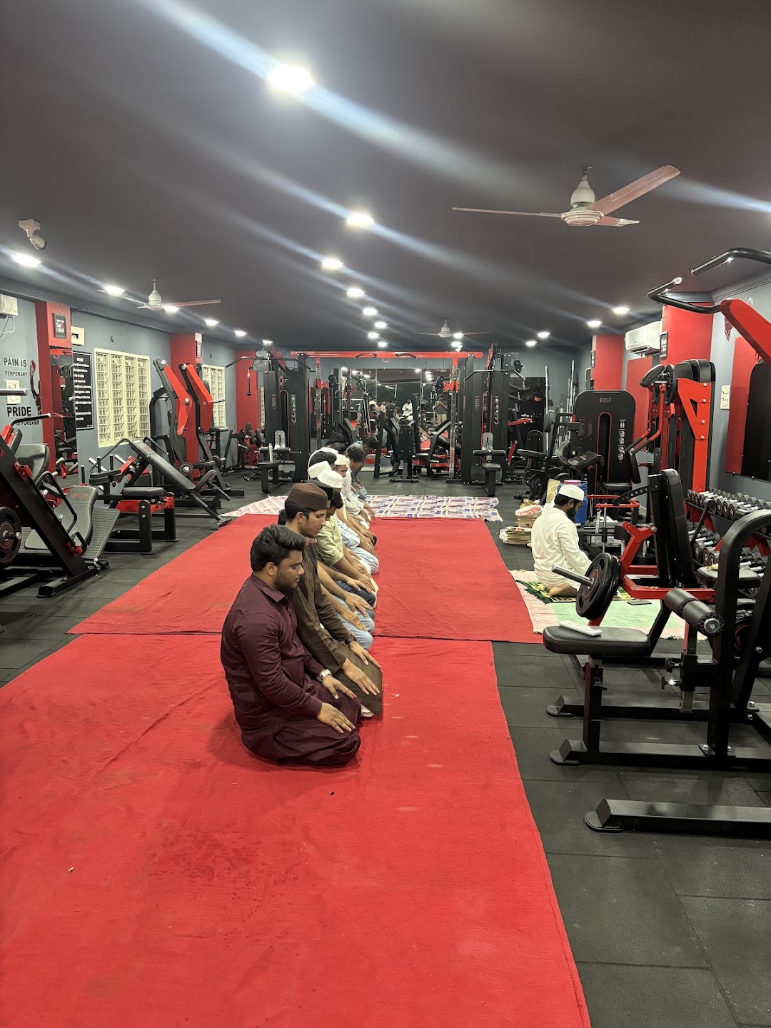 Weightlifting and dumbbells section.